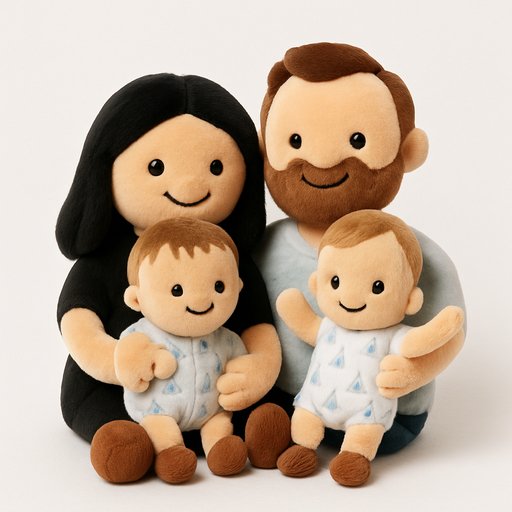 Family in Amuseable Object-Face style