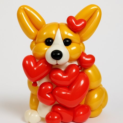 Corgi in Balloon Animal style