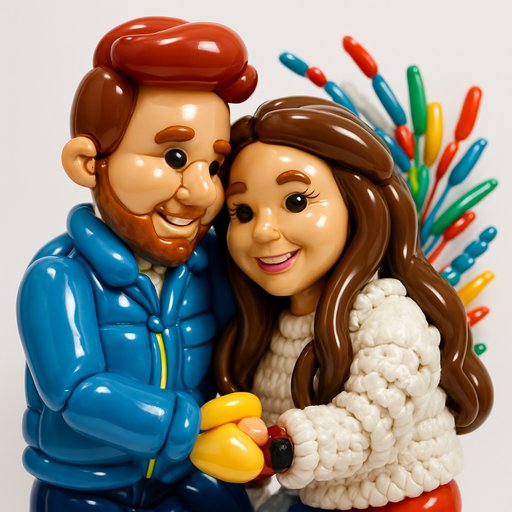 Couple in Balloon Animal style
