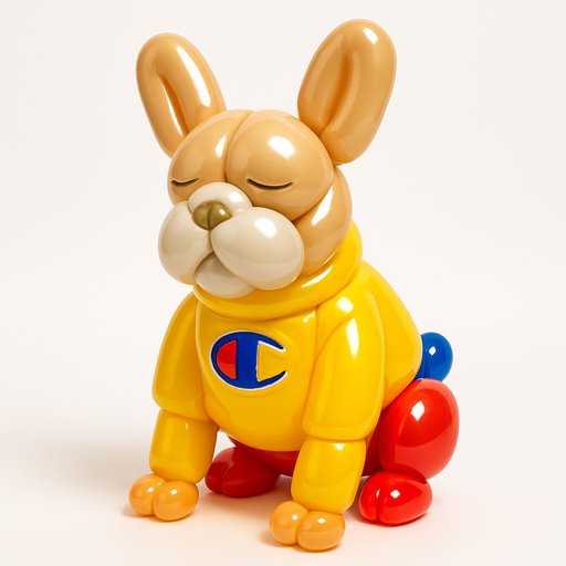 French Bulldog in Balloon Animal style