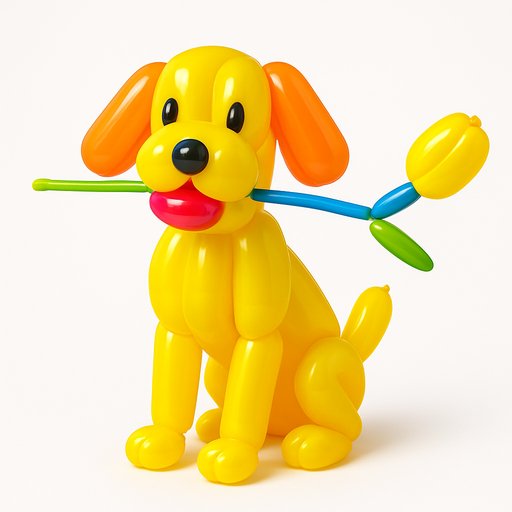 Golden Retriever in Balloon Animal style