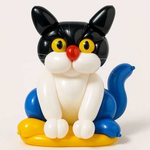 Orange Tabby Cat in Balloon Animal style