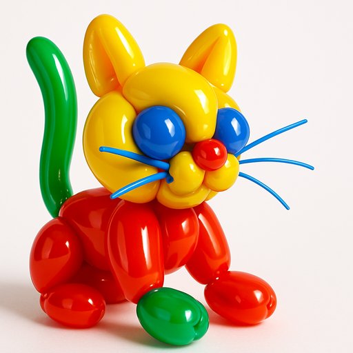 Persian Cat in Balloon Animal style