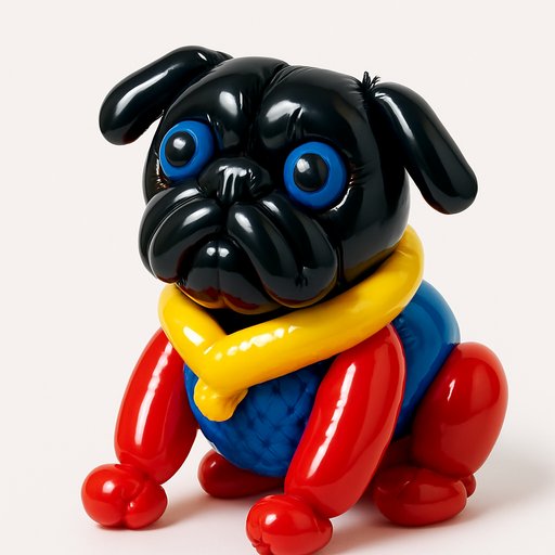 Pug in Balloon Animal style