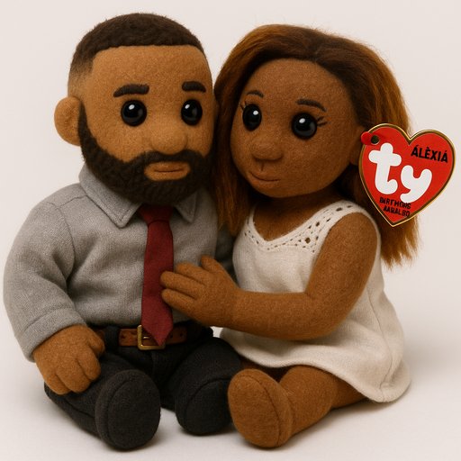 Retro Bean-Filled Couple variant 2