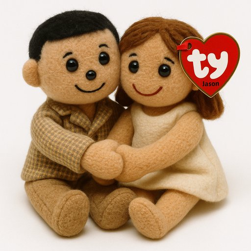 Retro Bean-Filled Couple variant 3