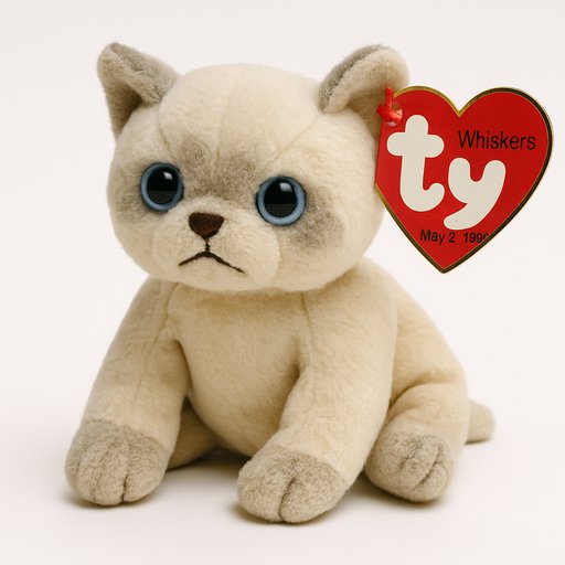 Persian Cat in Retro Bean-Filled style