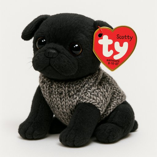 Pug Retro Bean-Filled plushy toy