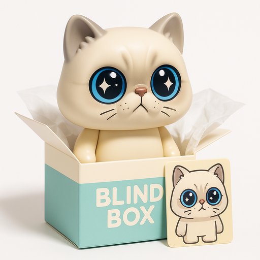 Persian Cat in Blind Box/Mystery Toy style