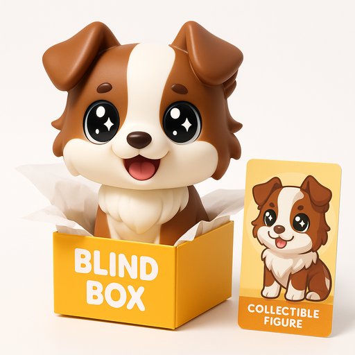 Pomeranian in Blind Box/Mystery Toy style