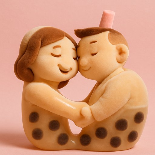 Bubble Tea Boba Couple variant 3