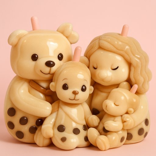 Bubble Tea Boba Family variant 2