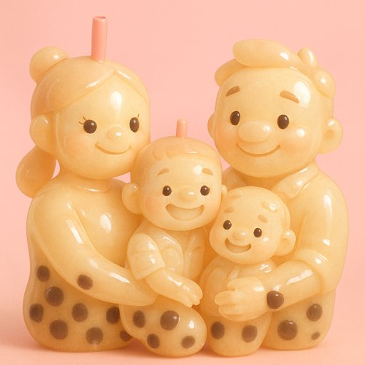 Bubble Tea Boba Family variant 3