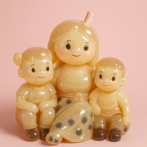Bubble Tea Boba Family variant 4