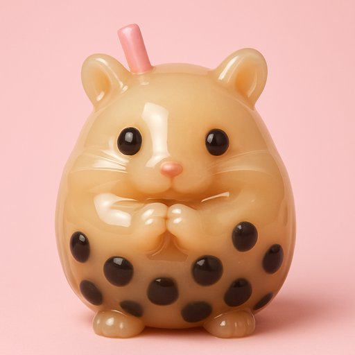 Hamster Bubble Tea Boba plushy toy