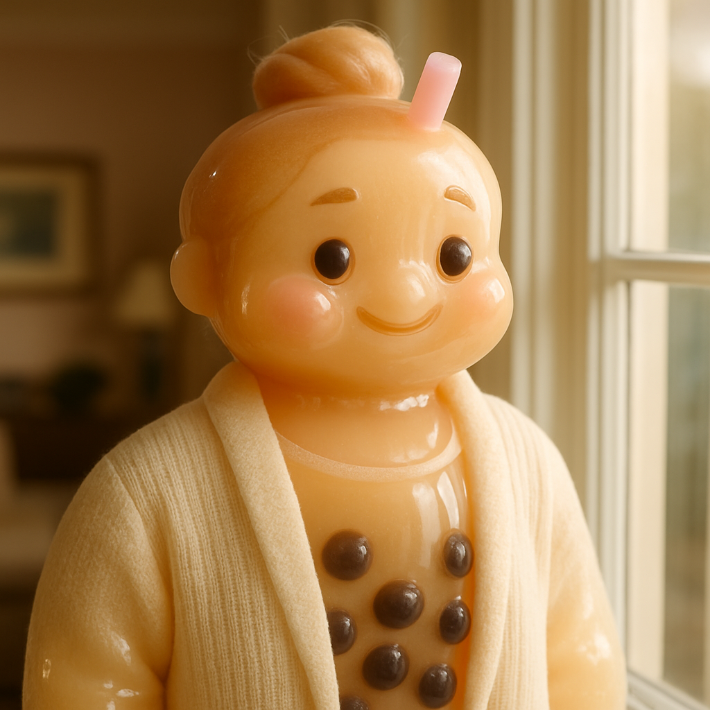 Bubble Tea Boba plushy style example