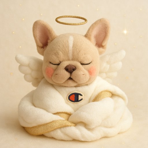 French Bulldog in Cherub/Angel style