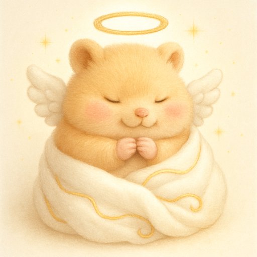 Hamster Cherub/Angel plushy toy