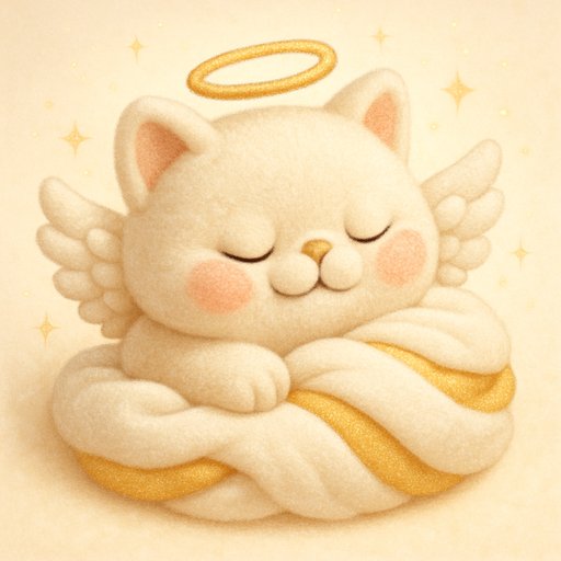 Persian Cat in Cherub/Angel style