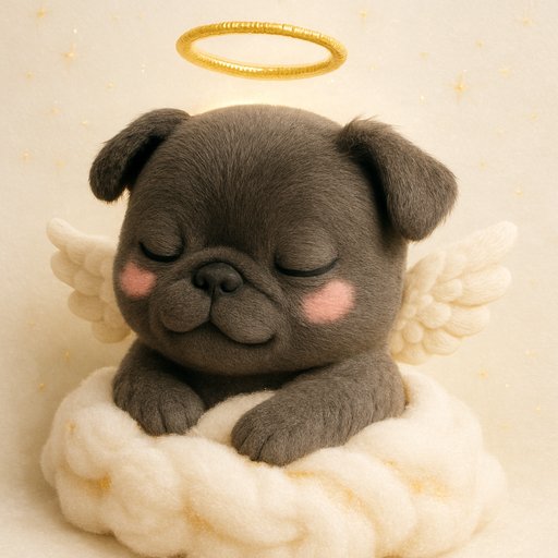 Pug Cherub/Angel plushy toy
