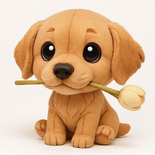 Golden Retriever in Chibi style