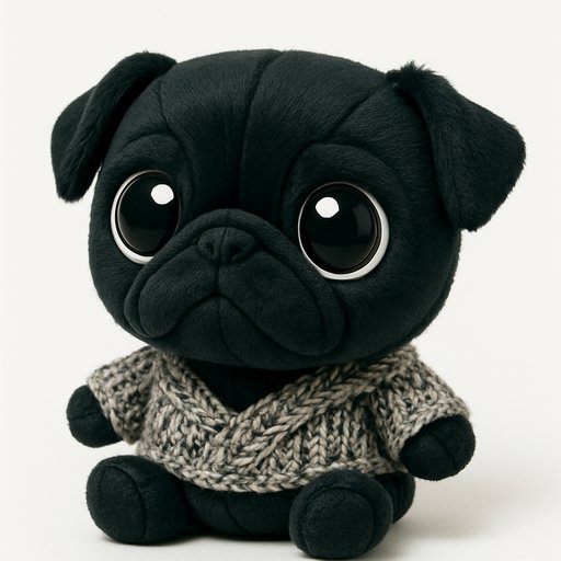 Pug Chibi plushy toy transformation