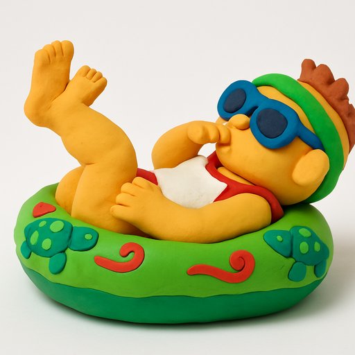 Baby in Clay/Play-Doh style