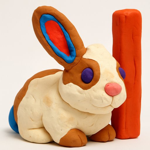 Bunny Clay/Play-Doh plushy toy