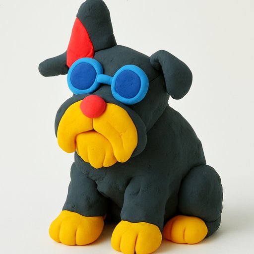 Labrador in Clay/Play-Doh style