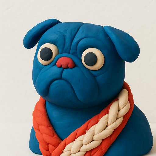 Pug Clay/Play-Doh plushy toy