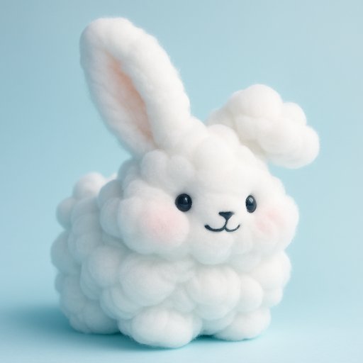 Bunny in Cloud Fluff style