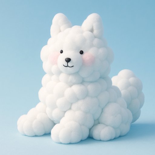 Husky in Cloud Fluff style