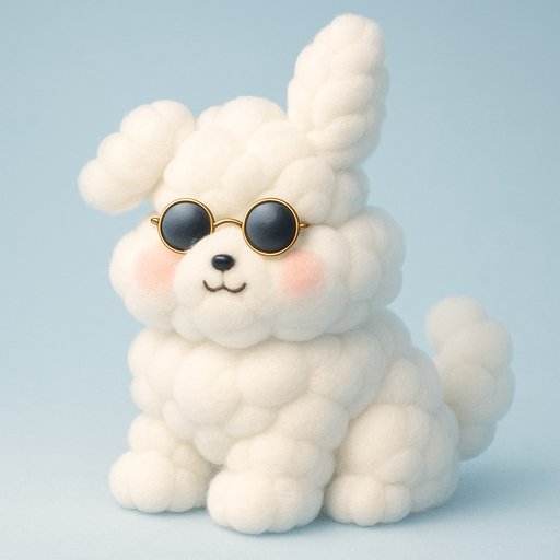 Labrador in Cloud Fluff style