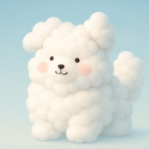 Pomeranian in Cloud Fluff style