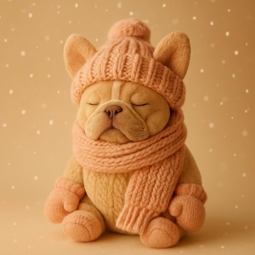 French Bulldog in Costume — Cozy Winter style