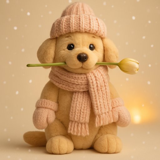 Golden Retriever Costume — Cozy Winter plushy toy