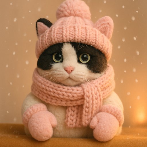 Orange Tabby Cat in Costume — Cozy Winter style