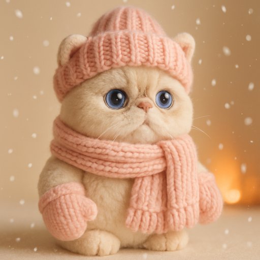Persian Cat in Costume — Cozy Winter style