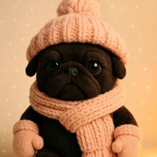 Pug Costume — Cozy Winter plushy toy