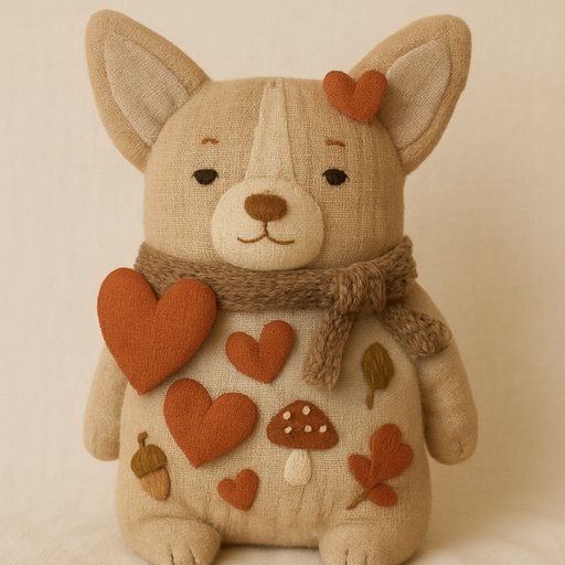 Corgi in Cottagecore style