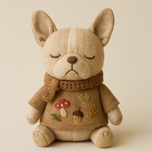 French Bulldog in Cottagecore style