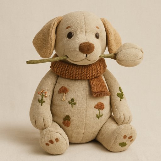 Golden Retriever in Cottagecore style