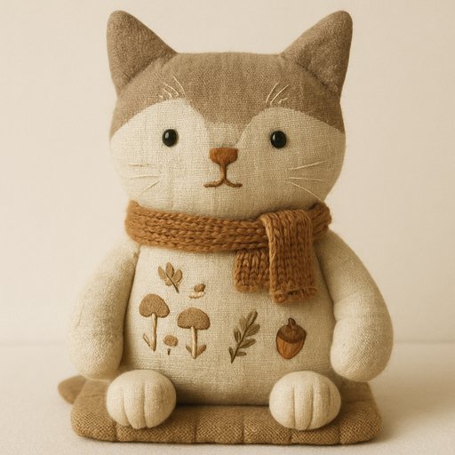 Orange Tabby Cat in Cottagecore style