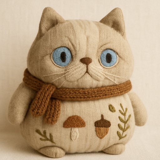 Persian Cat in Cottagecore style