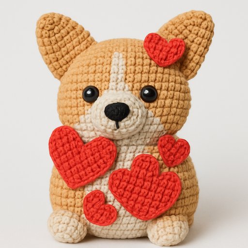 Corgi Crochet/Amigurumi plushy toy transformation