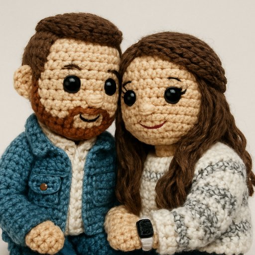 Couple Crochet/Amigurumi plushy toy transformation
