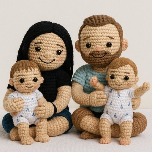 Family Crochet/Amigurumi plushy toy transformation