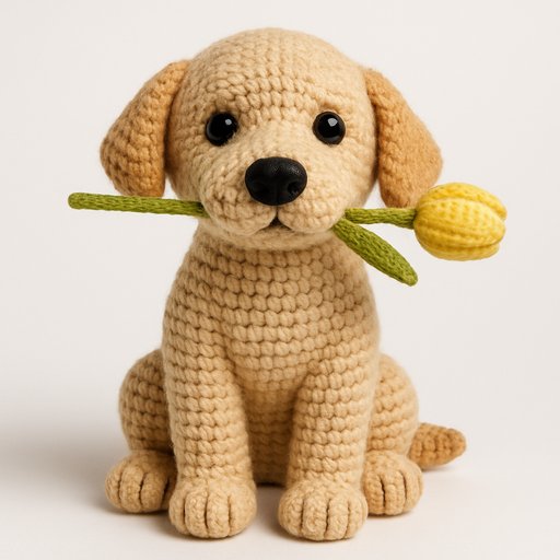 Golden Retriever Crochet/Amigurumi plushy toy transformation