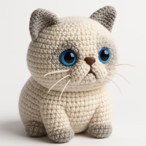 Persian Cat Crochet/Amigurumi plushy toy transformation
