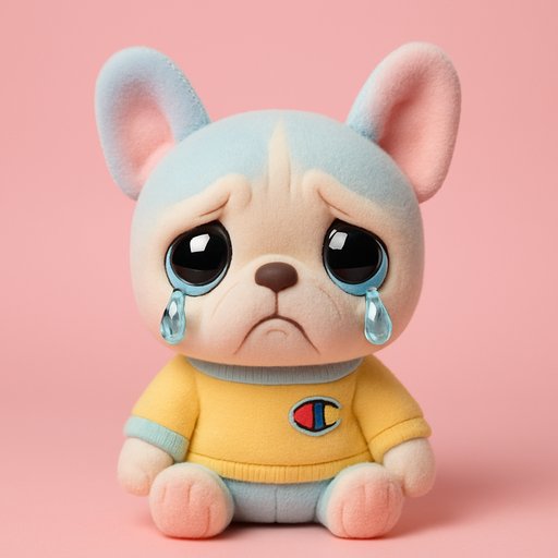French Bulldog in Crybaby/Sad-Cute style